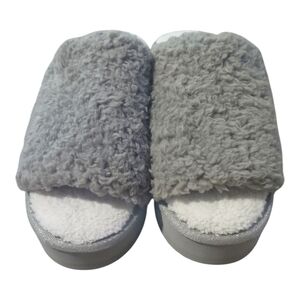 Cozy Gray Fuzzy Slippers